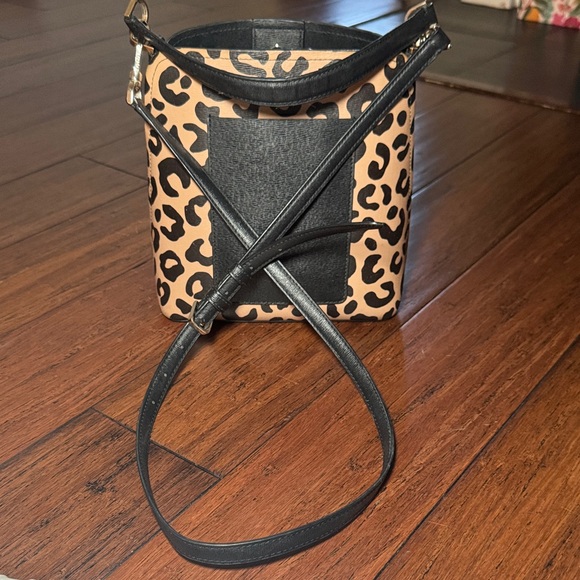 kate spade Leopard Print Crossbody in Tan and Black - Picture 5 of 8
